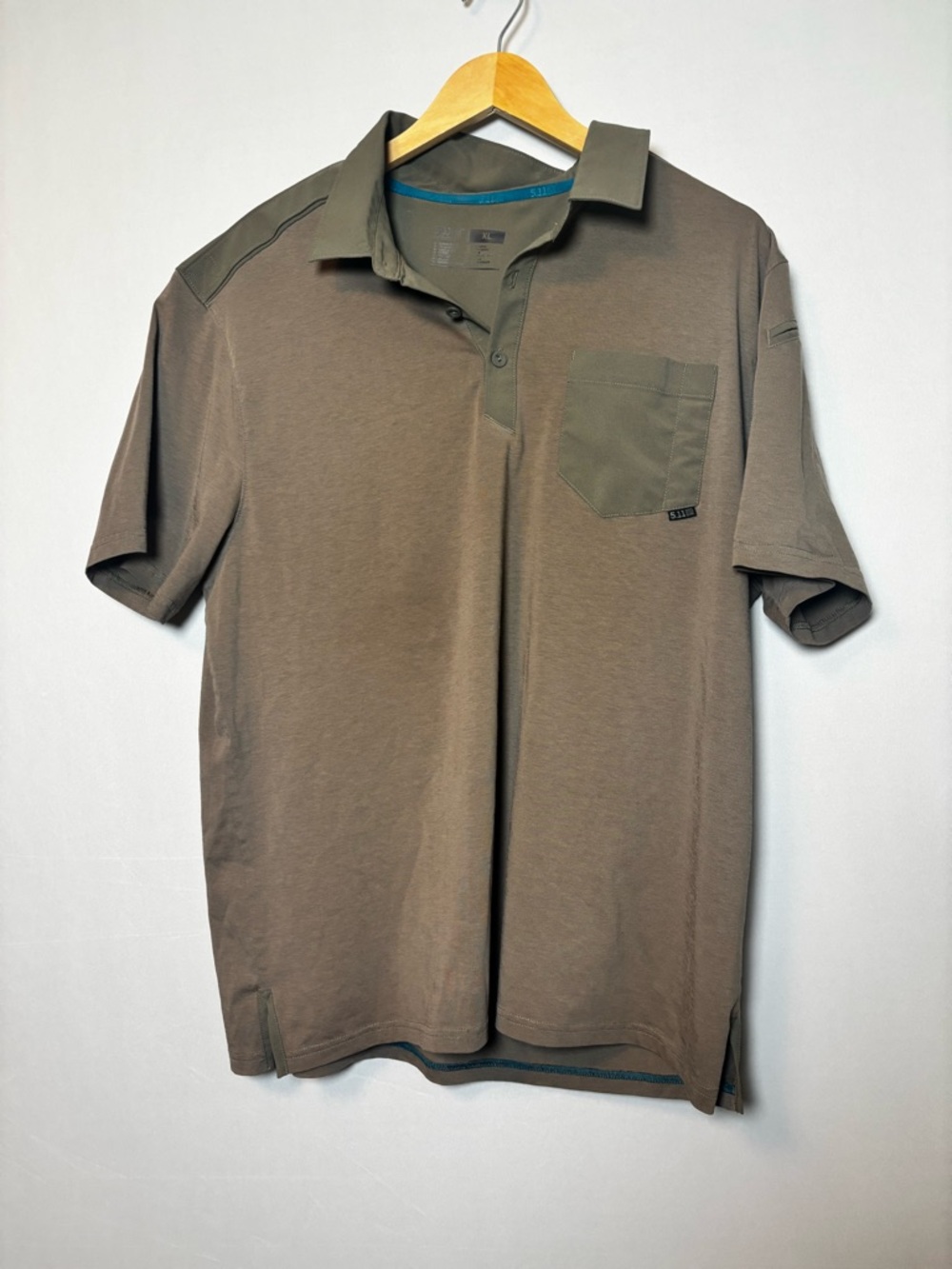 5.11 Tactical Polo Shirt Mens Adult Xl Brown Pocket Work Wear Outdoors